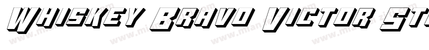 Whiskey Bravo Victor Straight Regul字体转换